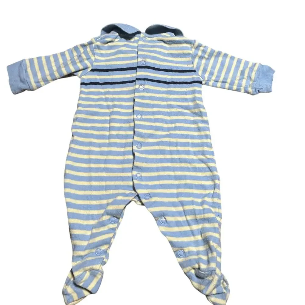 Ralph Lauren Newborn Striped Blue and Yellow one Piece Size 0-3 months
